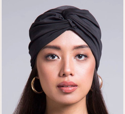 BLACK SWIM CAP